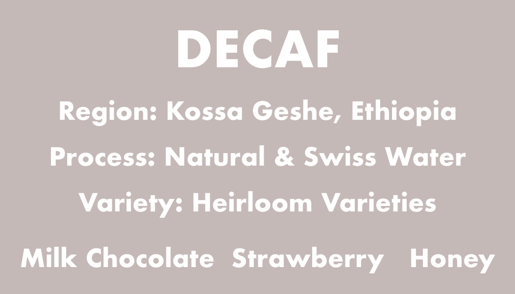 Decaf Ethiopia Wholebean 250g (Wholesale)